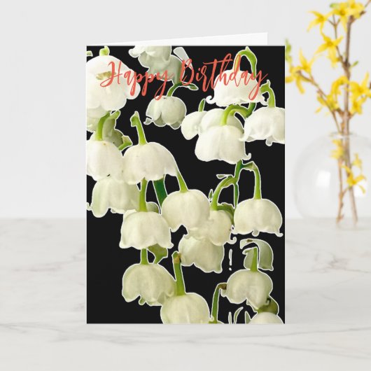 LILY FLOWERS PHOTO BIRTHDAY CARD KAART (Gele Bloem)