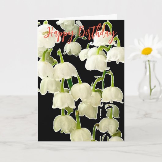 LILY FLOWERS PHOTO BIRTHDAY CARD KAART (Kleine Plant)