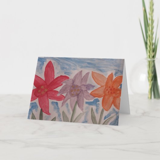 Lily Flowers Wenskaart Kaart (Voorkant)