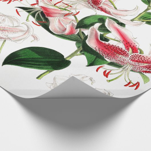 Lily Flowers Wrapping Paper Cadeaupapier (Hoek)