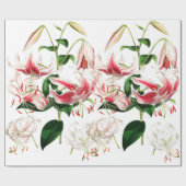 Lily Flowers Wrapping Paper Cadeaupapier (Vlak)