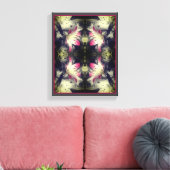 Lily Flowers Zwart-wit Gedeeltelijk Abstract Canvas Afdruk (Insitu (Woonkamer))