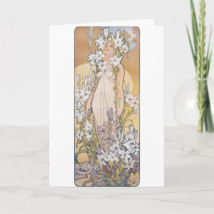 Lily (Four Flowers), Alphonse Mucha Kaart
