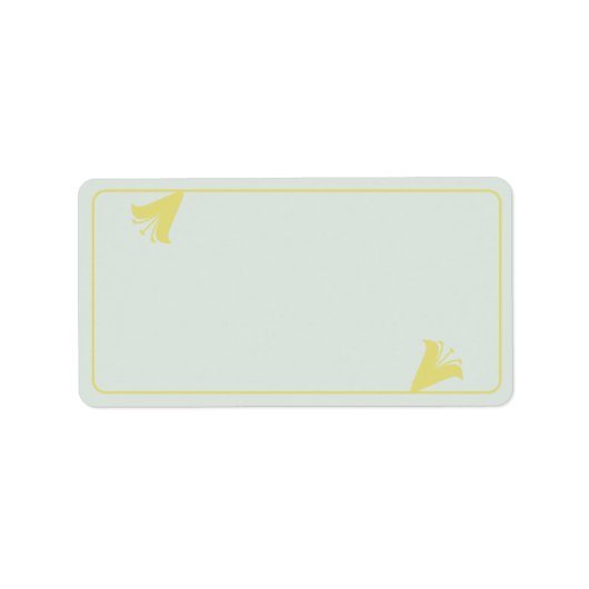 Lily Frame Wedding Address Etiket (Voorkant)