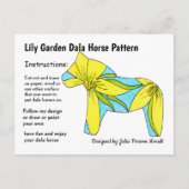 Lily Garden Dala Horse Pattern om te delen Feestdagenkaart (Voorkant)