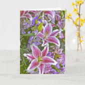 Lily Garden Floral Blank Note Kaart (Gele Bloem)