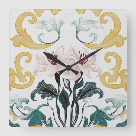 Lily & Grace Vierkante Klok (Voorkant)