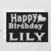 Lily Happy Birthday Karte Grußkarte mit Herz Kaart (Voorkant)