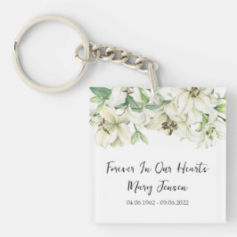 Lily-herdenkingsfoto-sleutelhanger Sleutelhanger