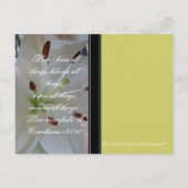 Lily Huwelijksuitnodiging met Schrift Uitnodiging Briefkaart (Achterkant)