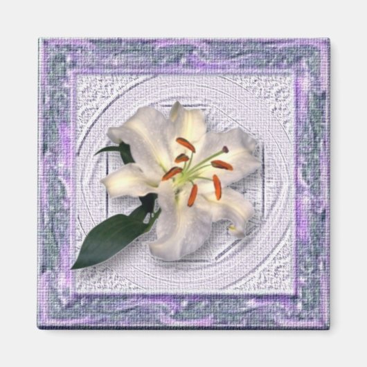 Lily in Canvas Lijst Magneet (Voorkant)