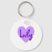 Lily in Paars Sleutelhanger (Voorkant)