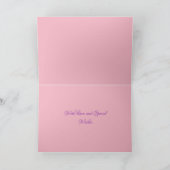 Lily In Roze Verjaardag Kaart Aquarel (Binnen)