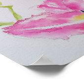 Lily in roze Waterverf schilderend Briefkaart Poster (Hoek)