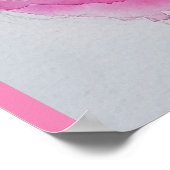 Lily in roze Waterverf schilderend Poster (Hoek)