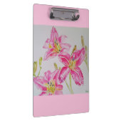 Lily in roze Waterverf schilderende lium Klembord (Rechts)