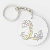 Lily initiaal L meisjes noemen persoonlijke sleute Sleutelhanger (Voorkant)