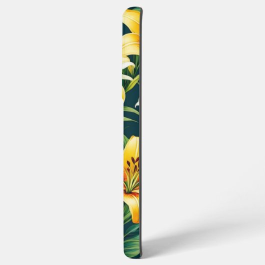 Lily kleurrijke bloem patroon samsung galaxy hoesje (Achterkant horizontaal)