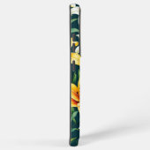 Lily kleurrijke bloem patroon samsung galaxy hoesje (Rechterkant)