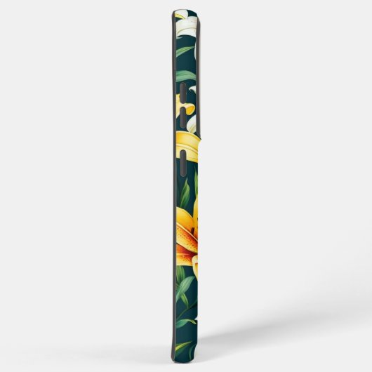 Lily kleurrijke bloem patroon samsung galaxy hoesje (Rechterkant)