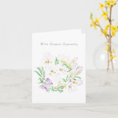 Lily krans denken aan je sympathie kaart (Gele Bloem)