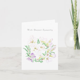 Lily krans denken aan je sympathie kaart