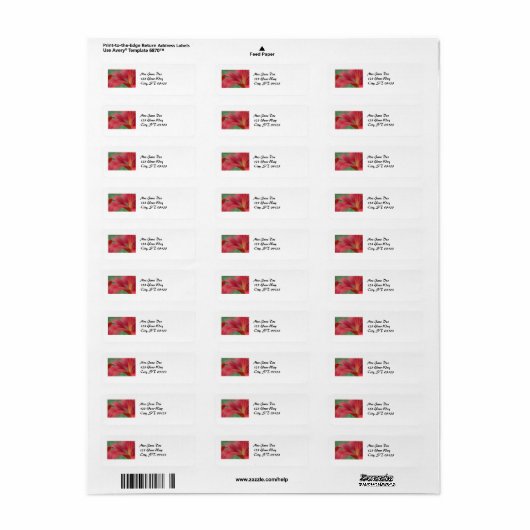 Lily Label (Full Sheet)