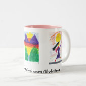 lily lafaye tweekleurige koffiemok (Voorkant rechts)