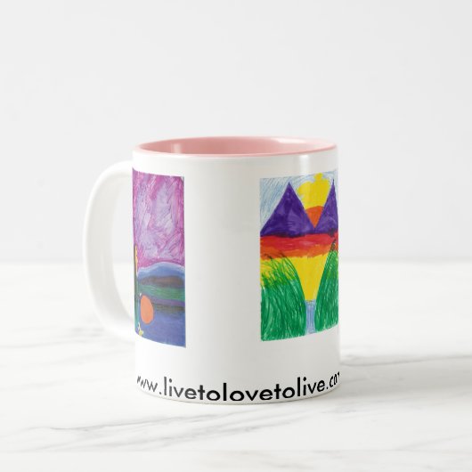 lily lafaye tweekleurige koffiemok (Voorkant links)