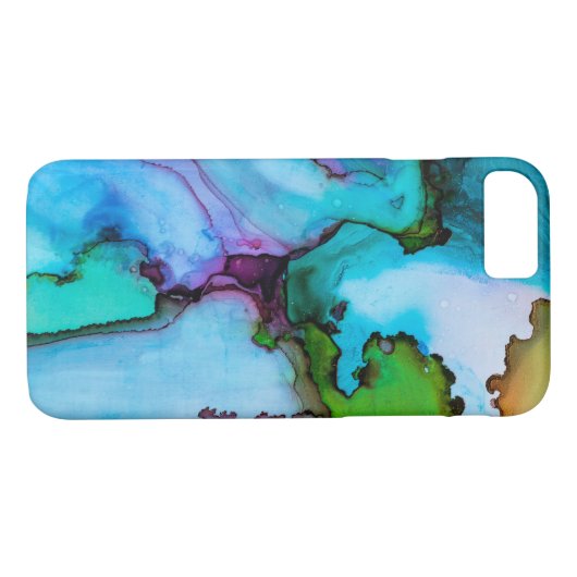 Lily Lake Abstracte Waterverf Case-Mate iPhone Case (Achterkant (Horizontaal))