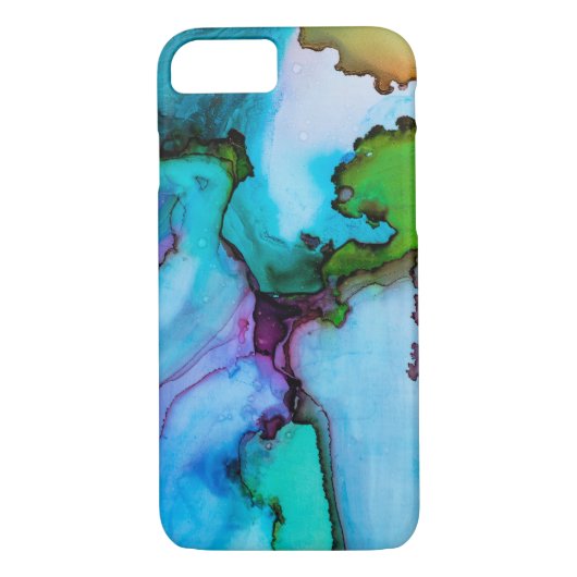 Lily Lake Abstracte Waterverf Case-Mate iPhone Case (Achterkant)