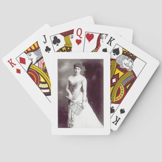 Lily Langtry (1853-1929) treedt op bij Haymark Speelkaarten (Achterkant)
