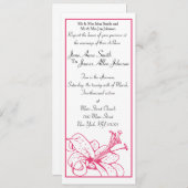 Lily & Lantern Wedding Collectie, uitnodiging 4x9 (Voorkant / Achterkant)