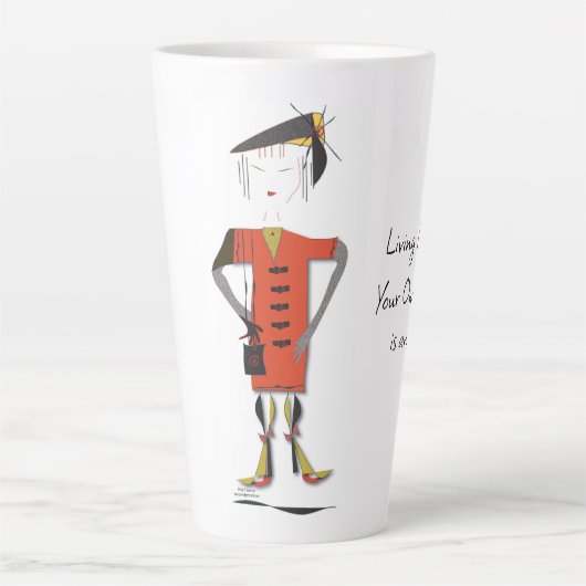 'Lily' - Leef het leven op je eigen voorwaarden La Latte Mok (Voorkant)