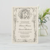 Lily Lijst en liefde paar bruiloft Kaart (Staand voorkant)