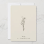 Lily Lijst en liefde paar bruiloft Kaart (Achterkant)