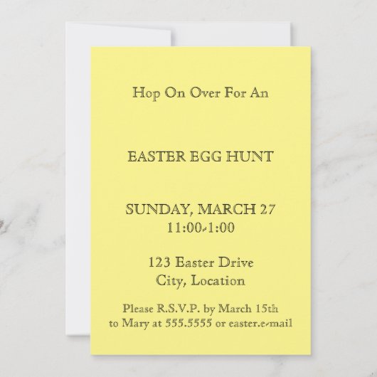 Lily Lilies Geel Lint Kaart (Achterkant)