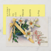 Lily Lilies Geel Lint Kaart (Voorkant / Achterkant)