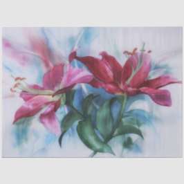 Lily Lilies Waterverf Art Decoupage Tissue Paper Tissuepapier
