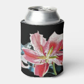 Lily Lillies Waterverf Stubbie Koelbox Blikjeskoeler (Blikje Voorkant)