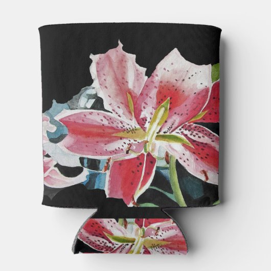 Lily Lillies Waterverf Stubbie Koelbox Blikjeskoeler (Achterkant)