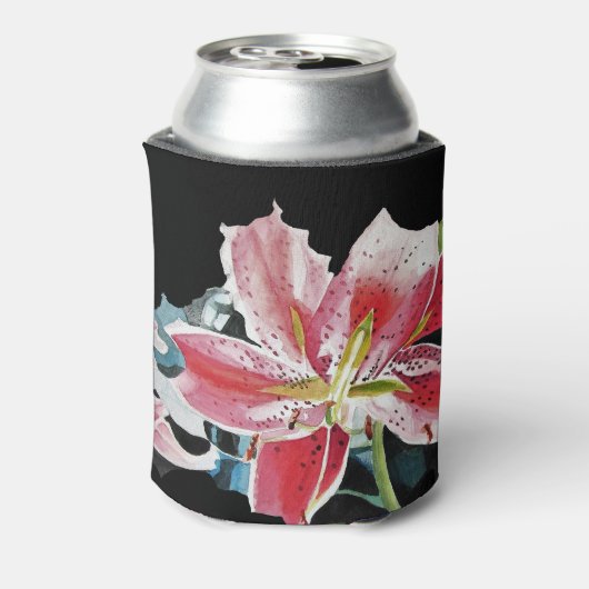 Lily Lillies Waterverf Stubbie Koelbox Blikjeskoeler (Blikje Achterkant)