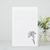 Lily Line-tekening van het papier voor kantoorbeno (Staand voorkant)