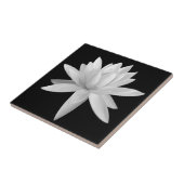 Lily Lotus Black and White Fine Art Photograph Tegeltje (Zijkant)