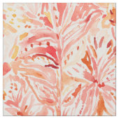 LILY LUST Peach Painterly Floral Stof (Close Up)