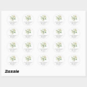 Lily Memorial Funeral Seed Packet Ronde Sticker (Vel)