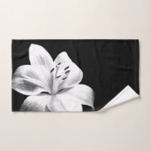 Lily met zwarte en witte bloem bad handdoek (Handdoek)