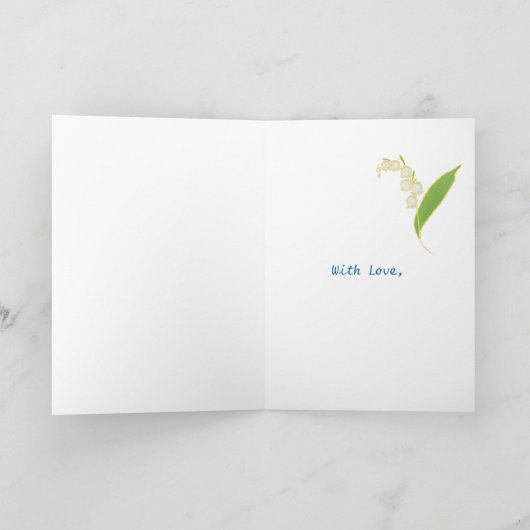 Lily Moederdag Fotokaart Mauve Over de Miles Kaart (Binnen)