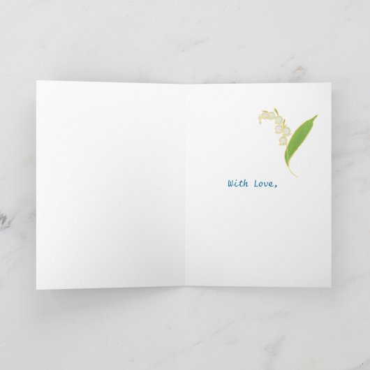 Lily Moederdag Fotokaart, zwart, aan Personaliseer Kaart (Binnen)