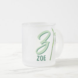 Lily monogram koffie mok, aanpasbaar naamontwerp matglas koffiemok
